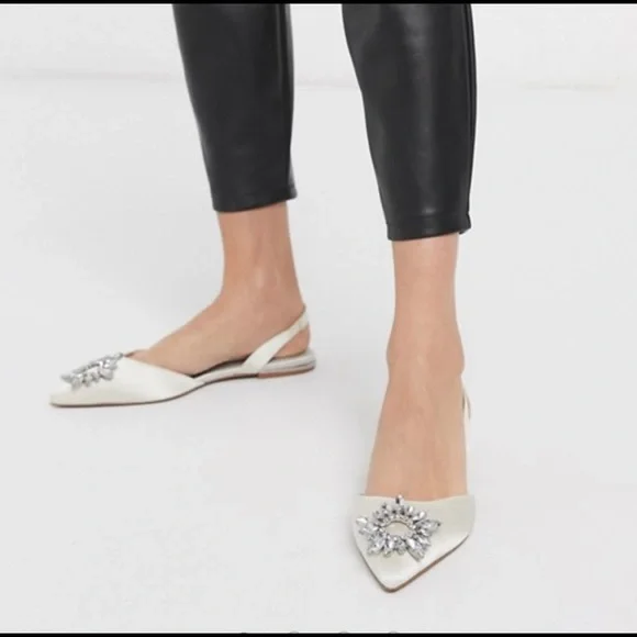 ASOS Shoes Nwt Asos Luminous Embellished Slingback Ballet